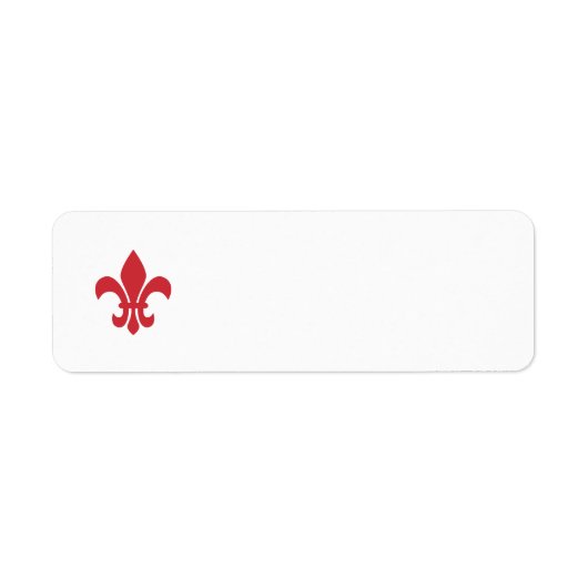 Red Fleur de Lys Blank Etiket (Voorkant)