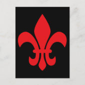 Red Fleur de Lys Briefkaart (Voorkant)