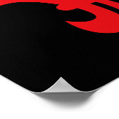 Red Fleur de Lys Poster (Hoek)