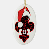 Red Fleur de Santa Keramisch Ornament (Rechts)