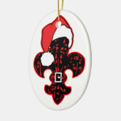 Red Fleur de Santa Keramisch Ornament (Links)