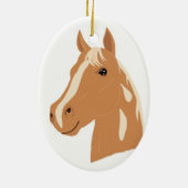 Red Flight the Happy Horse Keramisch Ornament (Achterkant)