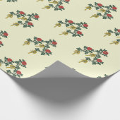 Red Flora Wrapping Paper Cadeaupapier (Hoek)