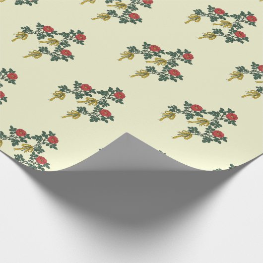 Red Flora Wrapping Paper Cadeaupapier (Hoek)