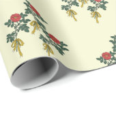 Red Flora Wrapping Paper Cadeaupapier (Rol Hoek)
