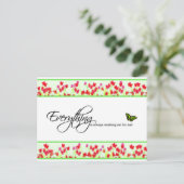 Red Floral - Alles werkt altijd goed Briefkaart (Staand voorkant)