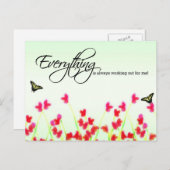 Red Floral - Alles werkt altijd goed Briefkaart (Voorkant / Achterkant)