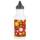 Red Floral Art Waterfles (Links)