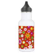Red Floral Art Waterfles (Rechts)