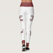 Red Floral "Beauful" Dragonfly-design Legging (Achterkant)