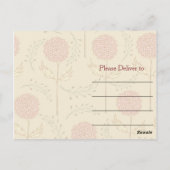 Red Floral bedankt Briefkaart (Achterkant)