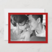 Red Floral Boho Peacock Eastern Chic Asian Wedding Bedankkaart (Achterkant)