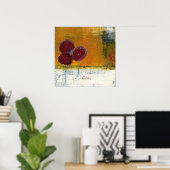 Red Floral Bouquet Art print van Dan Robertson (Thuiskantoor)