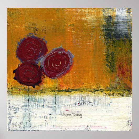 Red Floral Bouquet Art print van Dan Robertson (Voorkant)