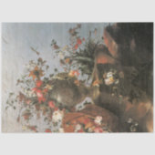 Red Floral Bouquet  Vase Birds Decoupage Tissuepapier (Voorkant)