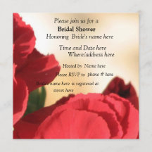 Red Floral Bridal Shower