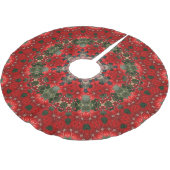 Red Floral Christmas Tree Skirt Kerstboom Rok (Gekanteld)