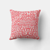 Red Floral Damask Pattern Kussen (Achterkant)