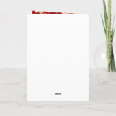 Red Floral Dark Skin Girl Birthday Kaart (Achterkant)