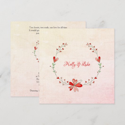 Red Floral Design for a Spring Outdoor Event (Voorkant / Achterkant)