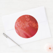 Red Floral Elegance Sticker -  (Envelop)