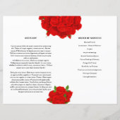 Red floral Funeral Program sjabloon (Achterkant)