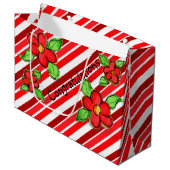 Red Floral Gefeliciteerd Gift Bag Groot Cadeauzakje (Voorkant Gekanteld)