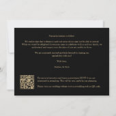 Red Floral Golden Simulated Dome Arch Wedding Save The Date (Achterkant)