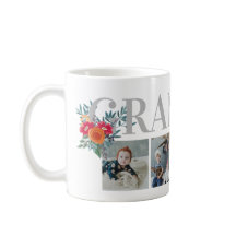 Red Floral Grandma Photo Collage