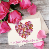 Red Floral Heart  Happy Valentijnsdag Feestdagenkaart