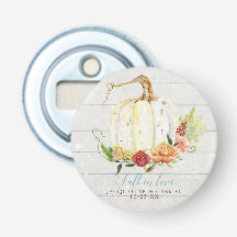 Red Floral Herfst White Pumpkin Autumn Wood Wedden