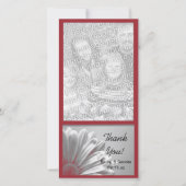 Red Floral Highlights Weddenschap Bedankkaart (Voorkant)