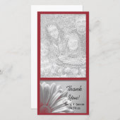 Red Floral Highlights Weddenschap Bedankkaart (Voorkant / Achterkant)