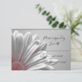 Red Floral Highlights Wedding RSVP Response Kaart (Staand voorkant)