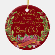 Red Floral Holiday Book Club Vriendschap