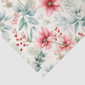 Red Floral Holiday Tissue Paper Tissuepapier (Detail)