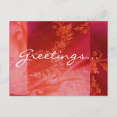 Red Floral I Briefkaart -  (Voorkant)