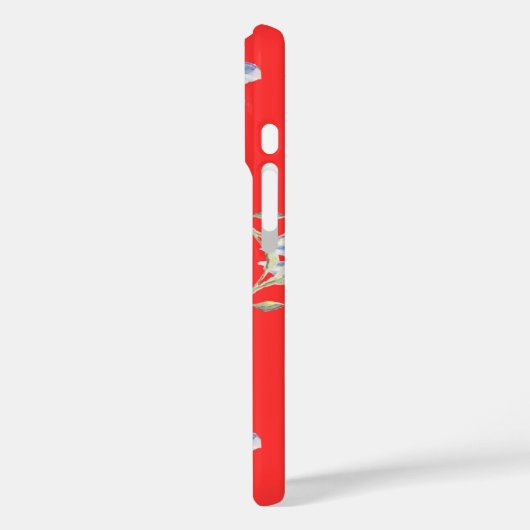 Rèd floral iPhone case (Achterkant / Links)