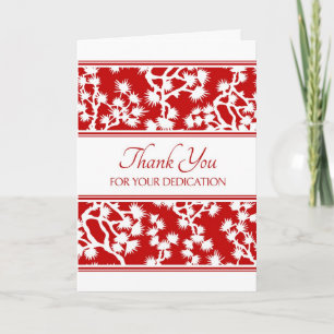 Red Floral-kaart voor administratieve professional Bedankkaart