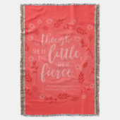 Red Floral Little but Fierce William Shakespeare Deken (Voorkant Verticaal)