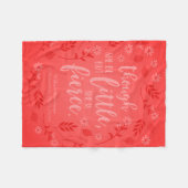 Red Floral Little but Fierce William Shakespeare Fleece Deken (Voorkant (Horizontaal))