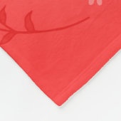 Red Floral Little but Fierce William Shakespeare Fleece Deken (Hoek)