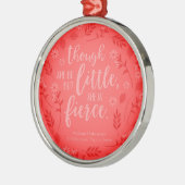 Red Floral Little but Fierce William Shakespeare Metalen Ornament (Links)