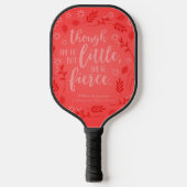 Red Floral Little but Fierce William Shakespeare Pickleball Paddle (Voorkant)