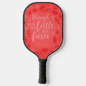 Red Floral Little but Fierce William Shakespeare Pickleball Paddle (Achterkant)