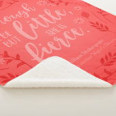 Red Floral Little but Fierce William Shakespeare Sherpa Deken (3/4)