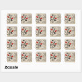 Red Floral Lovevogels sparen de Datum Stickers (Vel)