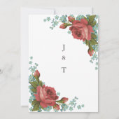 Red Floral Luxury Invitation – Elegant & Timeless Kaart (Achterkant)