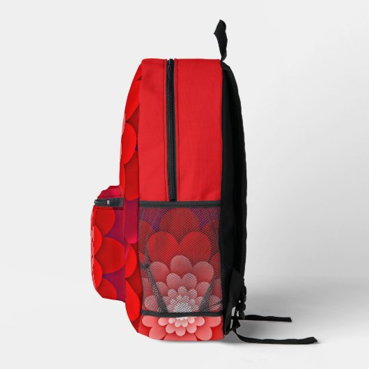 Red Floral Mandala-58566 Bedrukte Rugzak (Rechts)