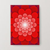 Red Floral Mandala-58566 Button (Voorkant)